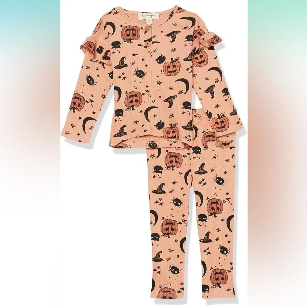 Jessica Simpson Halloween Girls Ruffle Sleeve 2 Piece Outfit NWT 12 Months